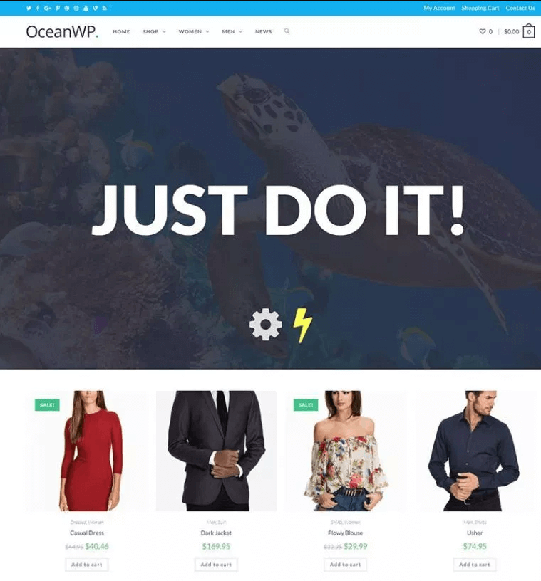 oceanWP complete free themes wordpress