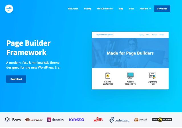 page builder framework wordpress theme free