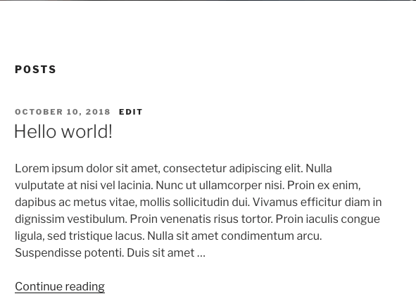 wordpress post excerpt default length