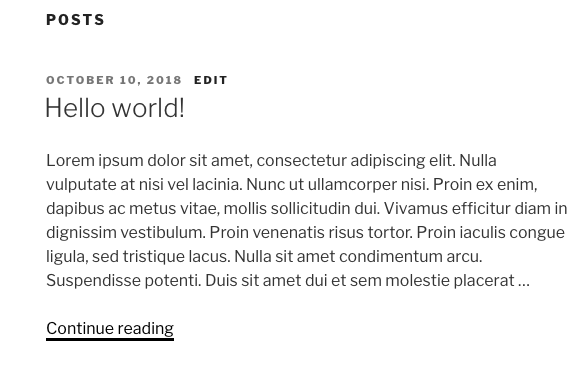 wordpress post excerpt default length