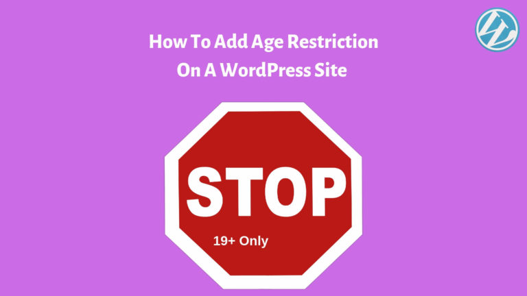 How To add age verification in WordPress Website.