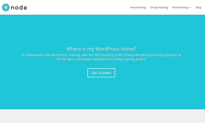 wp node - a free wordpress hosting