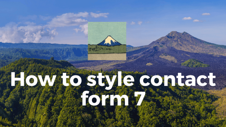 How to style Contact Form 7