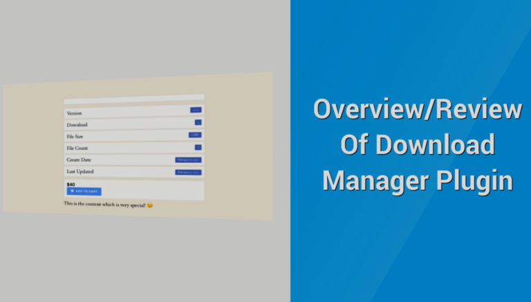 WordPress Download Manager Plugin At a Glance.