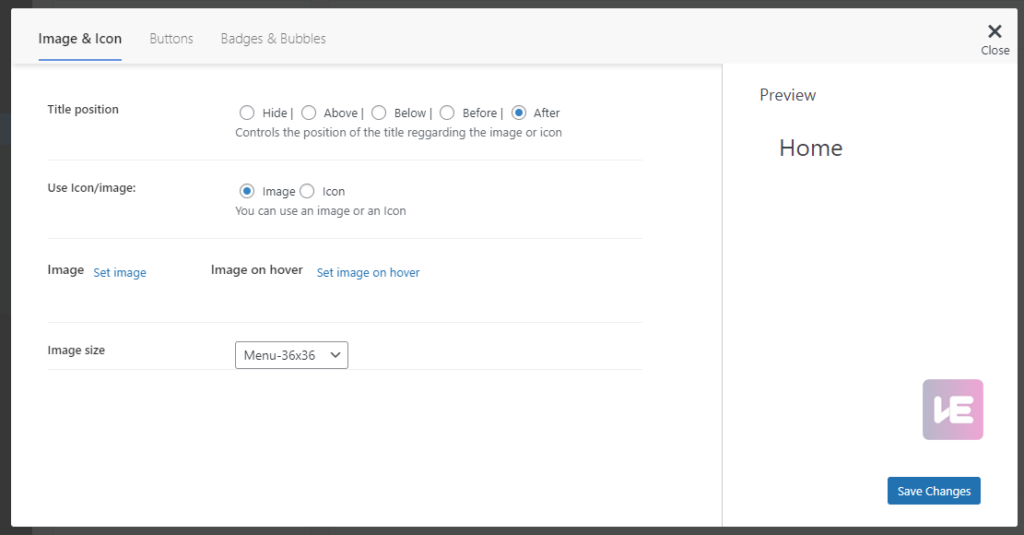Add Image Icons at Navigation Menus