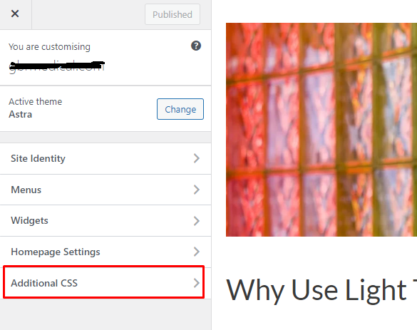 Additional CSS in WordPress