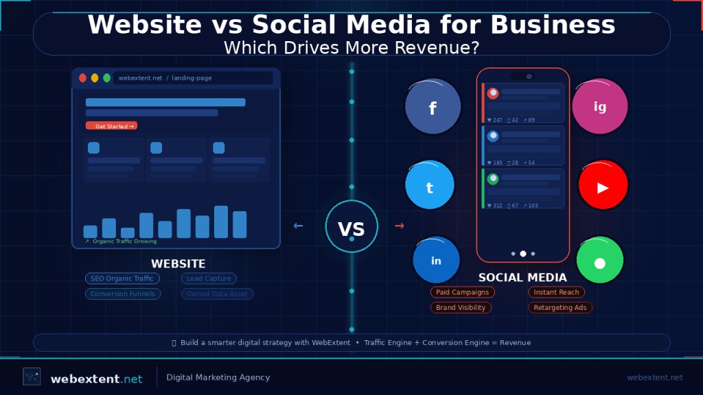 Website vs Social Media: Which Drives More Revenue?