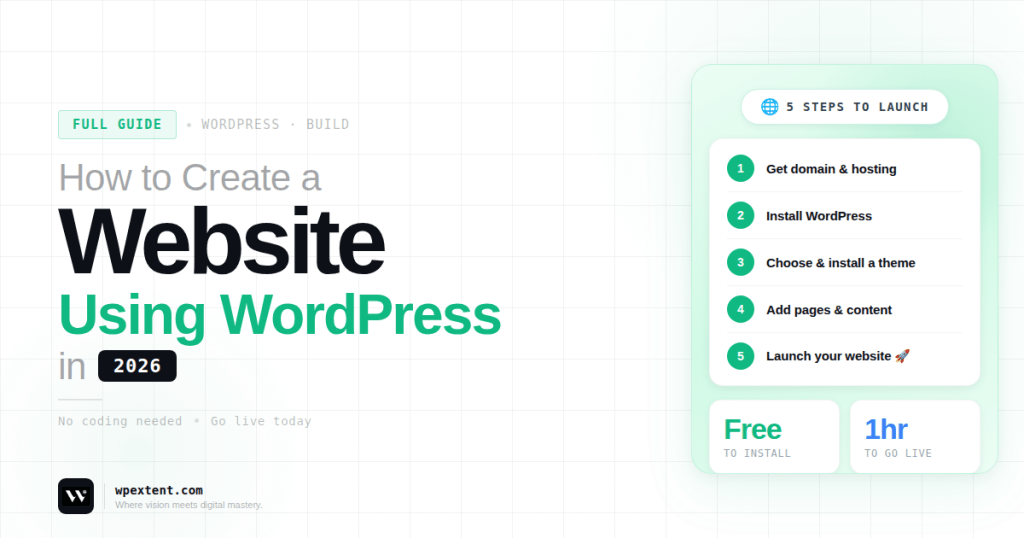 How to Create a Website Using WordPress in 2026