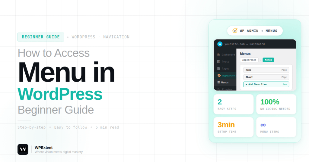 How to Access Menu in WordPress (Beginner Guide)