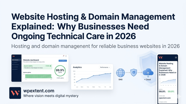 Website Hosting & Domain Management Explained: Why Businesses Need Ongoing Technical Care in 2026